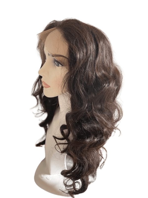 Doğal Saç Tül Peruk - Siyah Renk Orta Uzunluk Saç Modeli